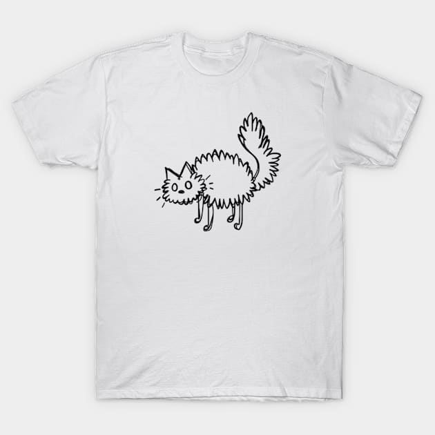 Weird Sketchy Cat T-Shirt by JadedOddity